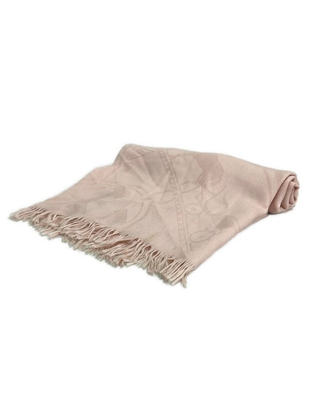 Hermes Shawl Light Pink Cashmere Silk Scarf